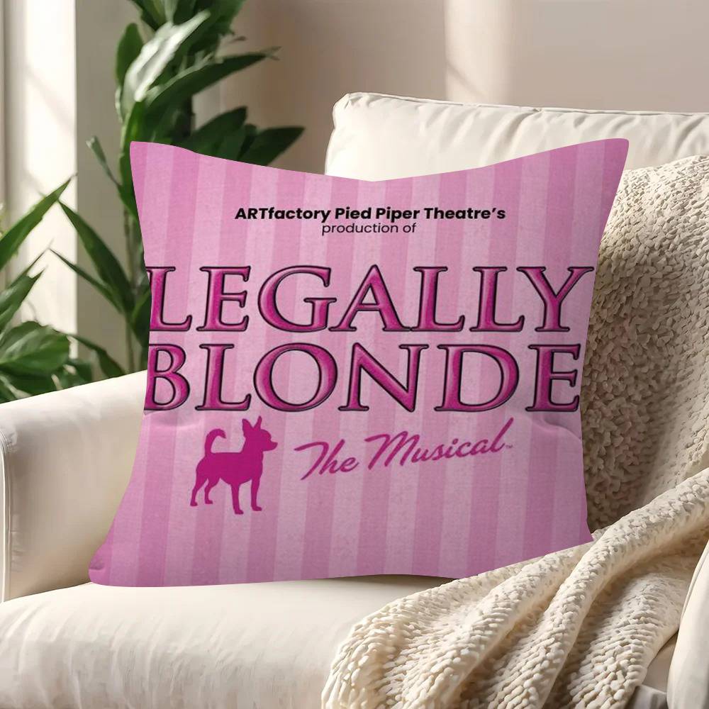 Movie L-Legally Logo B-Blonde 45*45Cm Cushion Cover Pillow Cover Decor Pillowcase Home Pillowcase For Couch Pillow