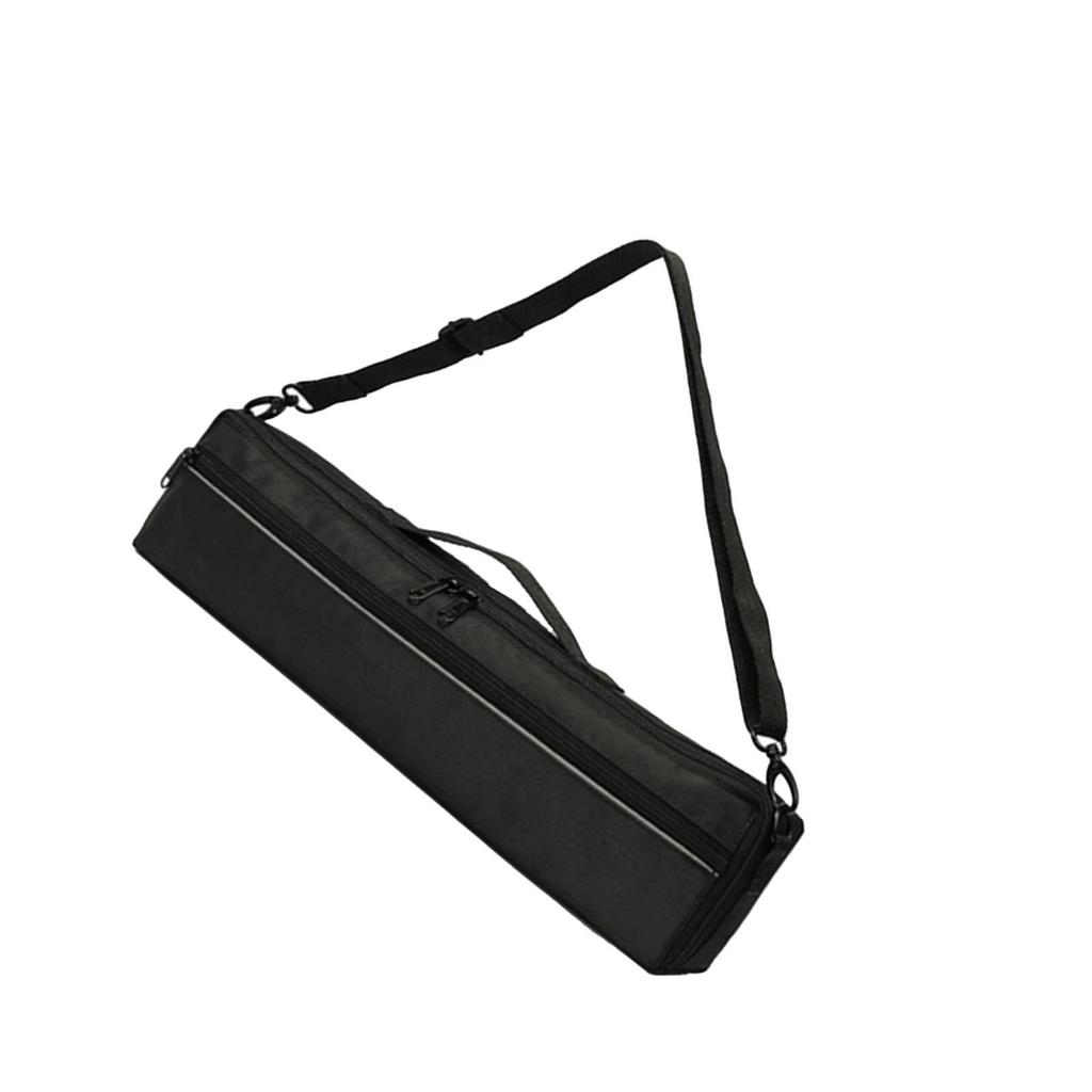 Durable Canvas 17 Holes Flute Bag Accessories Large Capacity Plush Interior Carrying Case for Everyday Use