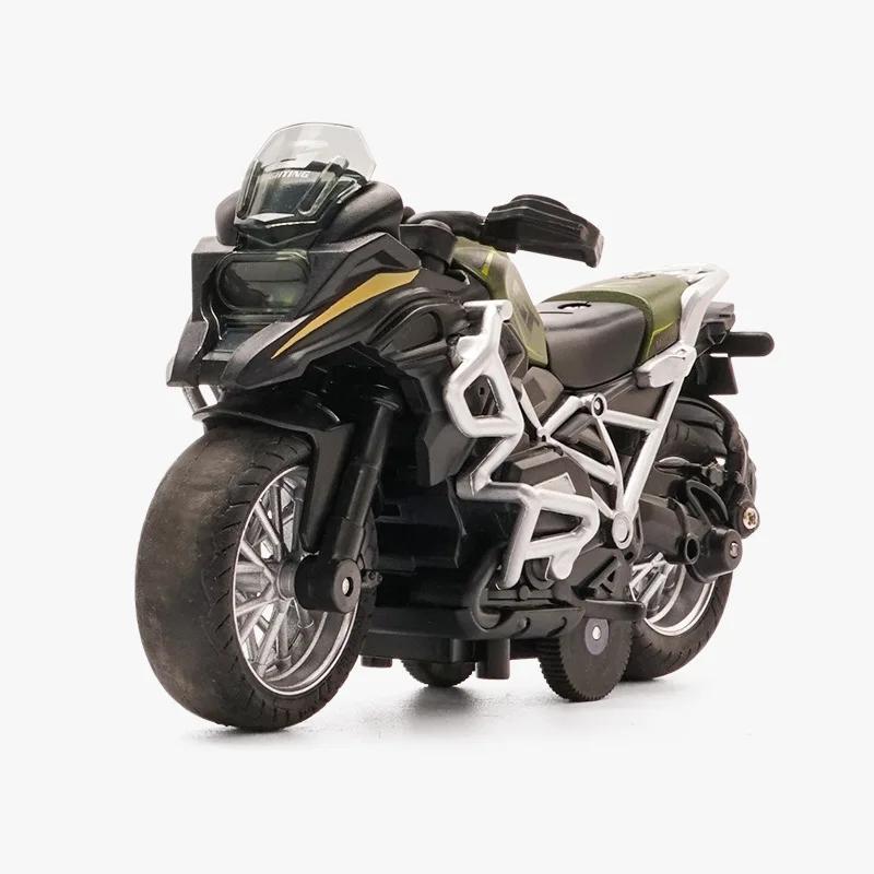 Модель мотоцикла зі сплаву з литтям під тиском зі світлом і звуком 1:16 позашляховиків для дітей Колекція Мотоцикл Різдвяні подарунки