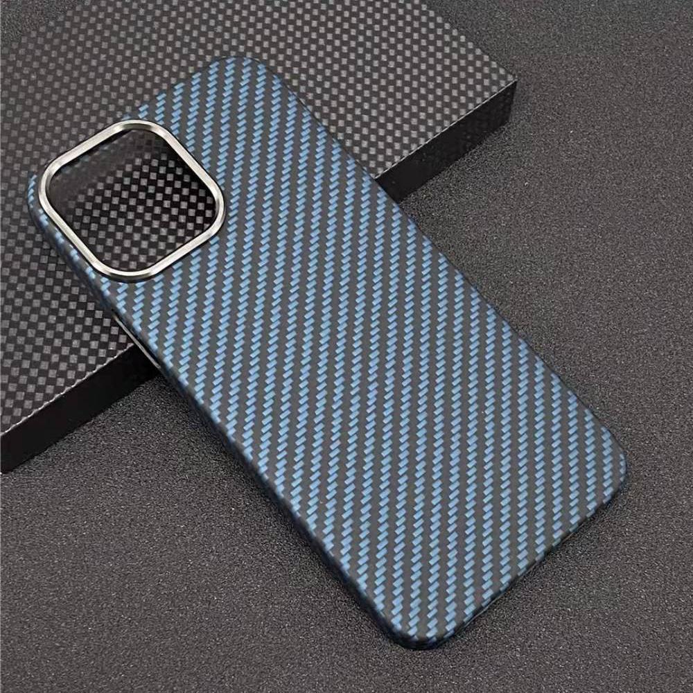 Aramid Fiber Phone Case for Iphone 12 Pro/12mini/12/12pro Max with Metal Ring