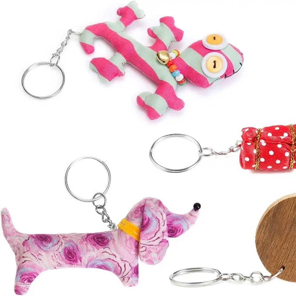 50/100PCS Stainless Steel Key Rings Key Pendant Chains Metal Keychain DIY Accessories Buckles Split Rings Key Organization