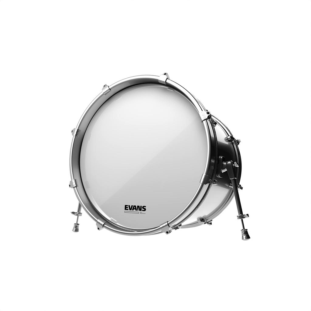 EVANS 22" EQ3 Resonant Smooth White Bass Drum Head (No Soundhole) (1-ply, 7.5mil / 10mil Ring) BD22RSW-NP [Official Japanese Product]