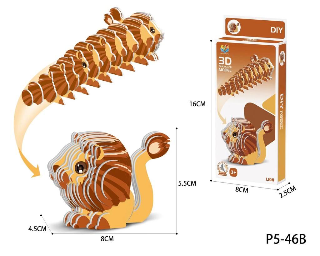 Animal 3d Dinosaur Model Craft Kit Diy Paper Jigsaw Puzzle Kid Toy Educational