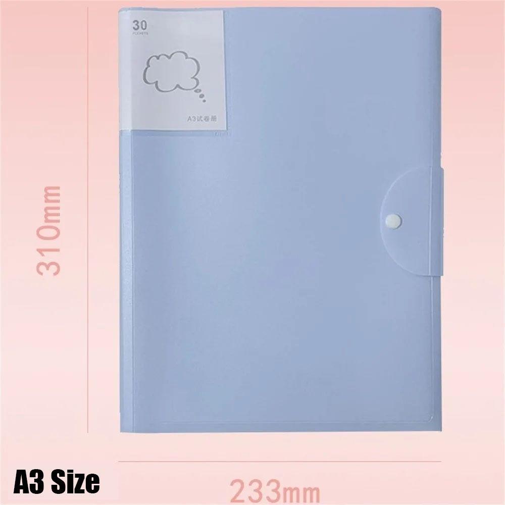 1Pcs Office Supplies A3 Paper File Folder 20/30/40 Pages Art Work Collection Organizer