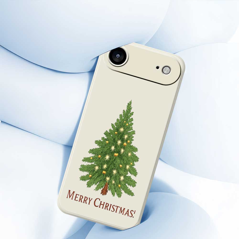 For iPhone 17 Air Case Christmas Tree Pattern Printing Straight Edge TPU Phone Back Cover