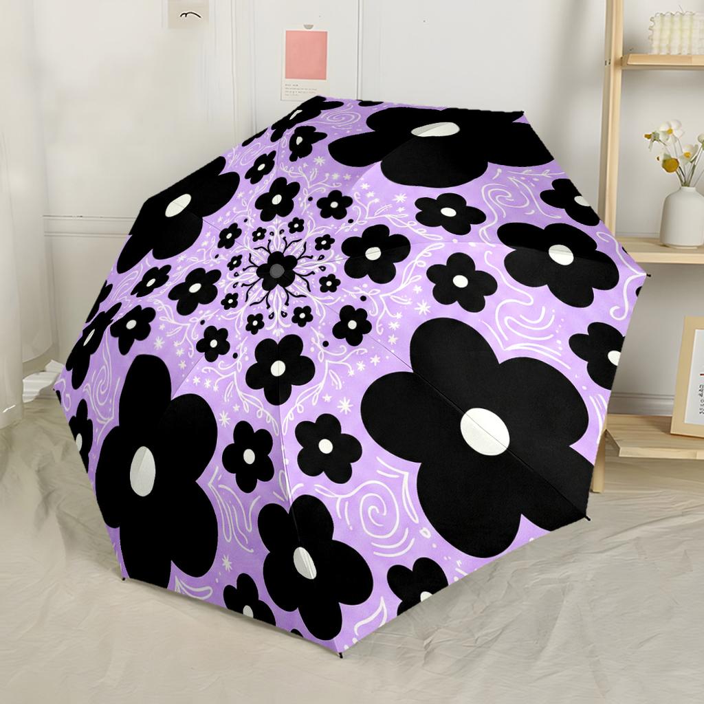 Colorful Peony Bouquet Compact Travel Automatic Umbrella Compact 8-Rib Design Sturdy Construction All-Season Use Outdoor Accessory Wedding Gift