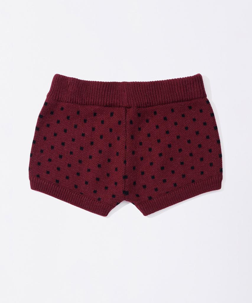 SCULPTOR Snowflake Knit Shorts Ladybug