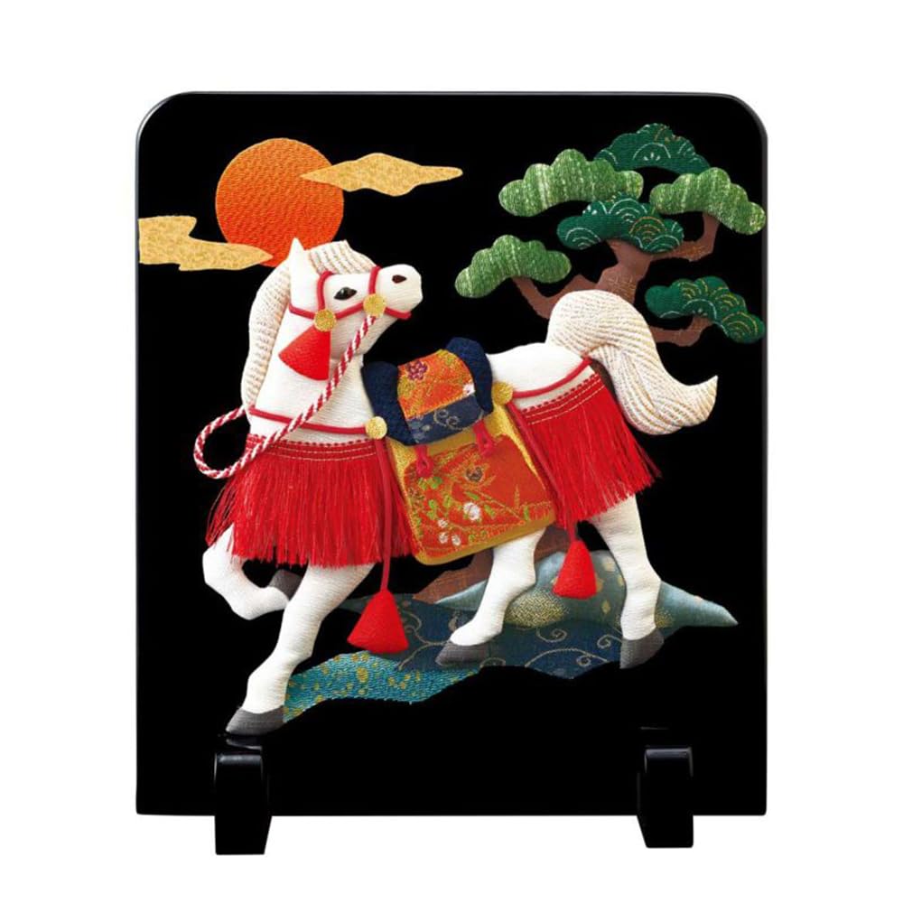 

Сакура Хорикири Новый 2026 год по Зодиаку Складная ширма с Благоприятной Лошадью x 4143087 Украшения года (Год Лошади) Серия, Украшение, 23.5см 20см, чёрный