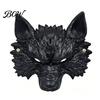 Comfortable Fit Animal Mask Halloween Wolf Mask, Embossed Werewolf Face for Cosplay Party, Lightweight Latex Adjustable Strap Adults, Trick