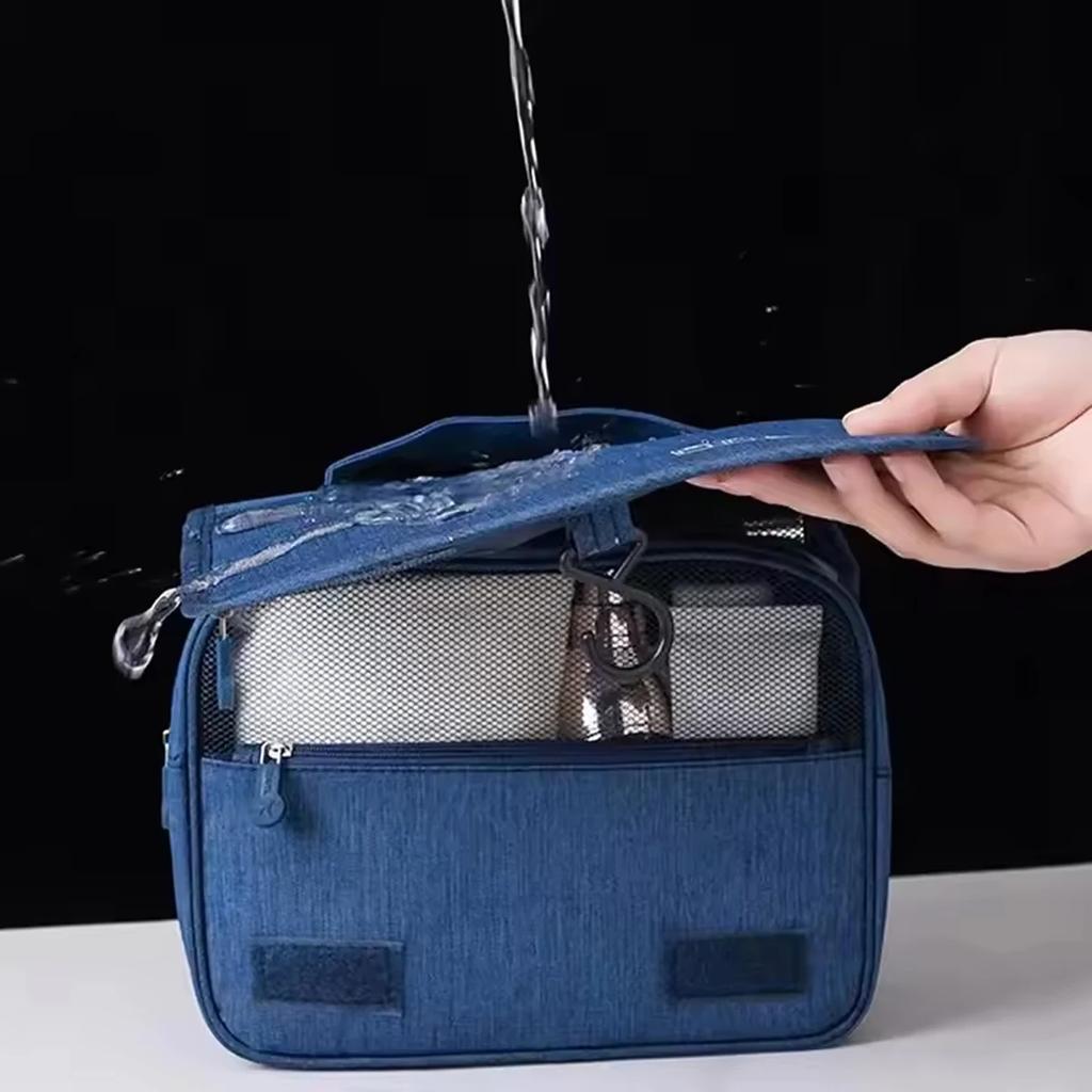 Travel Multi Functional Hanging Makeup Bag With Hanging Washable Bag Large Capacity Dry Wet Separation Handheld Storage Bag