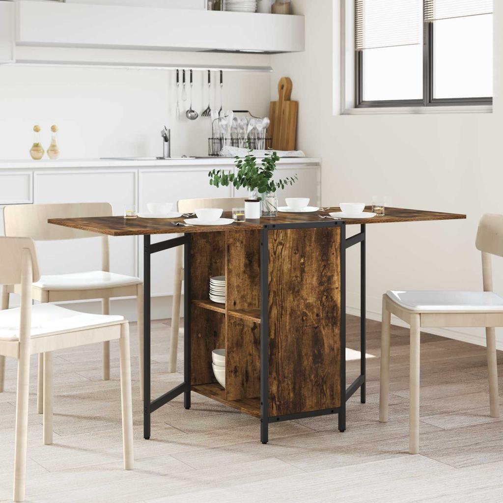 Dining Table 144 x 60 x 75 cm Particleboard Smoked Oak Finish