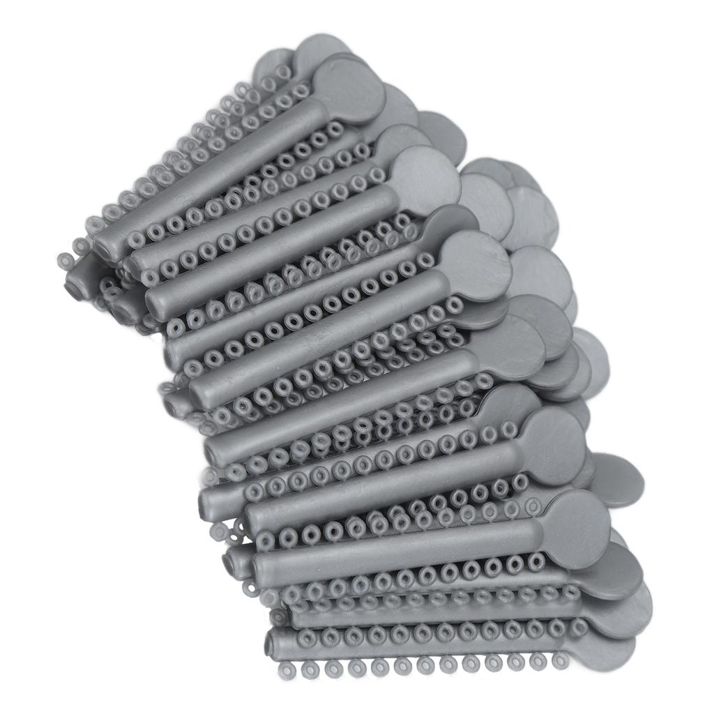 40 ks Ortodontické ligatury Plastové Stříbrné barvy Zubní Elastické Ligatury pro Zubní Ortodoncii