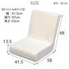 IRIS OHYAMA ZC-9, 2-Way Soft Floor Chair with Pillow, Compact and Foldable (Steel, Urethane Foam, Polyester), Beige