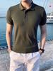 Men Slim Fit Short Sleeve Polo Shirt Korean Style Summer Casual Top