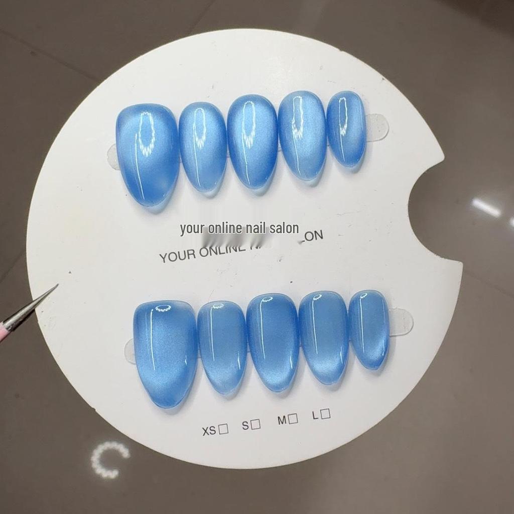 Handgefertigte Katzenaugen-Glasperlen-Nagelkunst-Kollektion: Abnehmbare tragbare Nagelspitzen