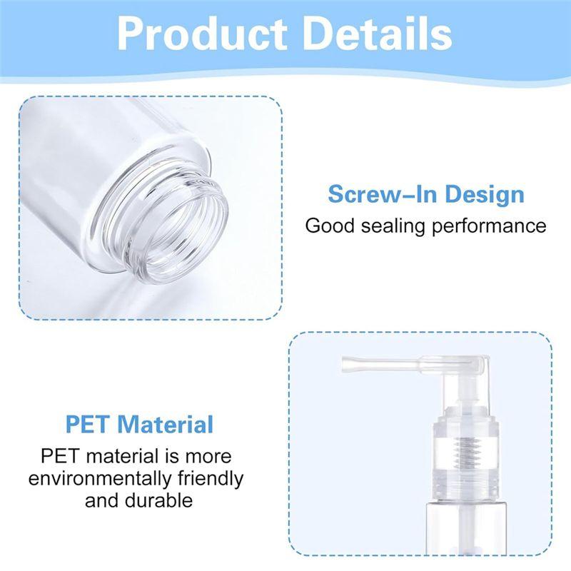 AEE4-3Pcs Glitter Duster Sprayer, 35Ml Transparent Glitter Duster Sprayer Bottle, Dry Powder Spray-Bottle Empty