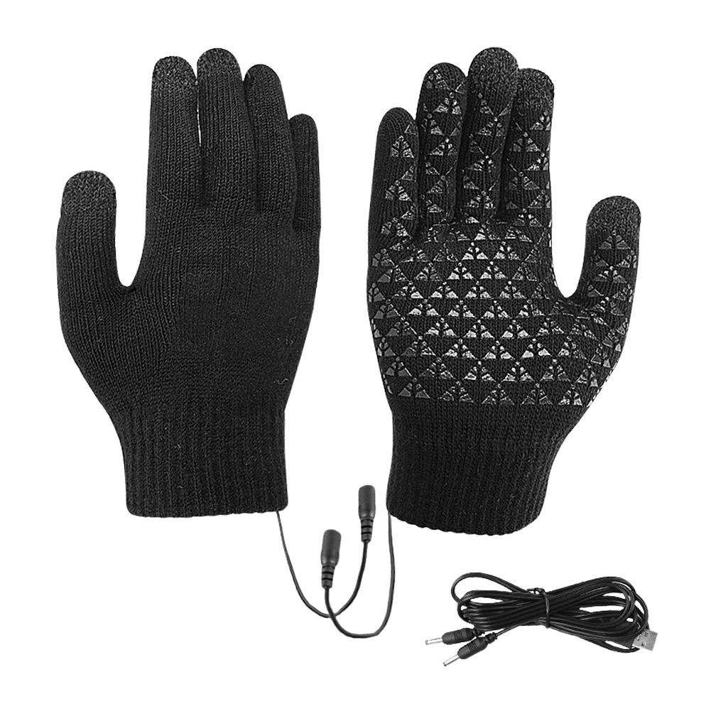 Electric Heated Gloves Mitten USB Heated Gloves Touch Screen Winter Warm Gloves Hand Warmer Thermal For Outdoor Skiing Riding