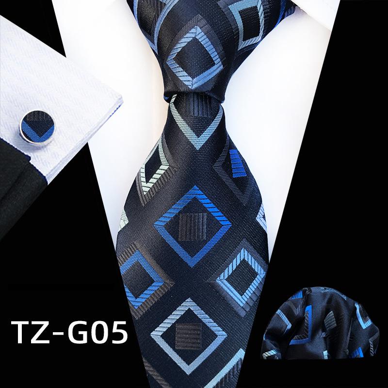 Plaid Men's Tie, Pocket Square & Cufflinks Set (3-Piece) 2025