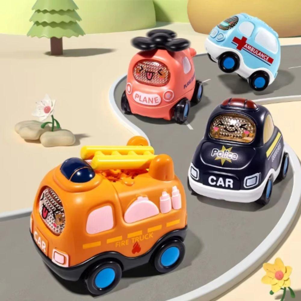 Real Lighting Pull Back Car Anti-Collision Mini Car Vehicle Models Inertia Car  Kids Education