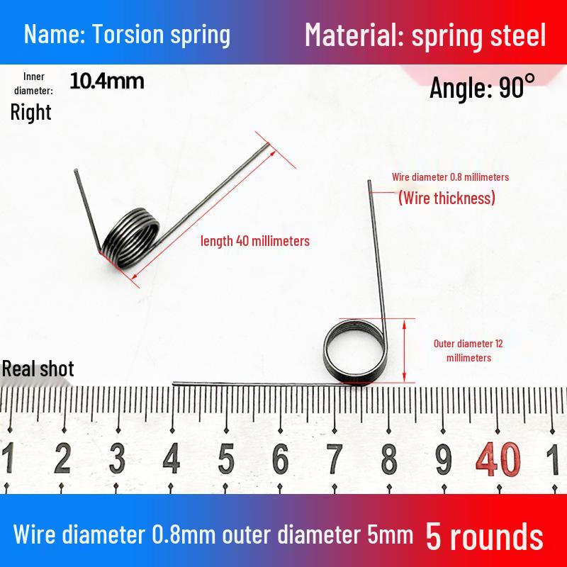 Torsion Spring Steel 0.3-3.0 for 90/180° Clip Trash Can