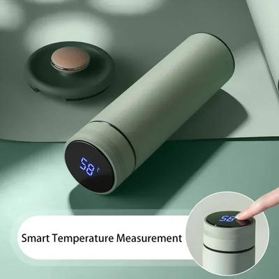 500 ml stalowa butelka termiczna z cyfrowym wyświetlaczem temperatury LED, inteligentny kubek do pomiaru temperatury, termos próżniowy