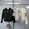 Splicing Down Jacket Women's Winter New Versatile Light and Thin Warm Hooded Down Jacket