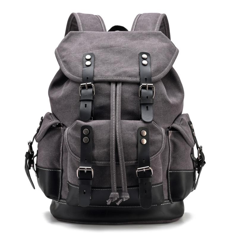 Retro European & American Canvas Travel Backpack - Large Capacity & Convenient for Mountaineering