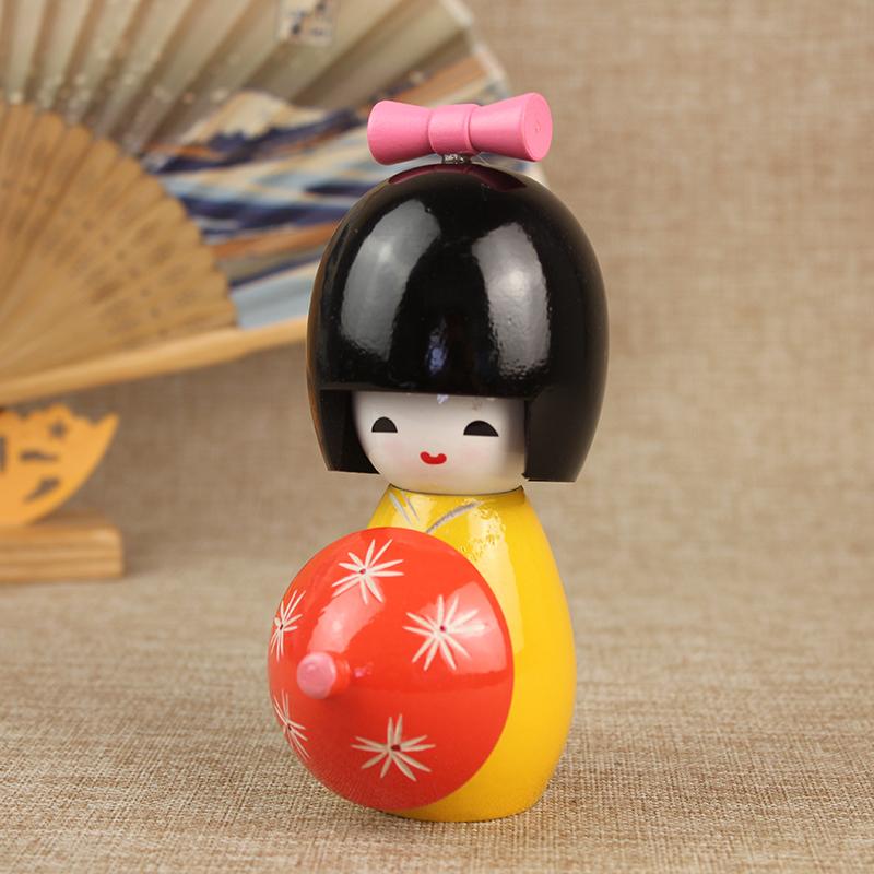 Japanese Puppet Doll Kimono Sakura Cartoon Dolls Home Decoration Cuisine Sushi Restaurant Ornament Girl Cute Desktop Gift 1/3Pcs