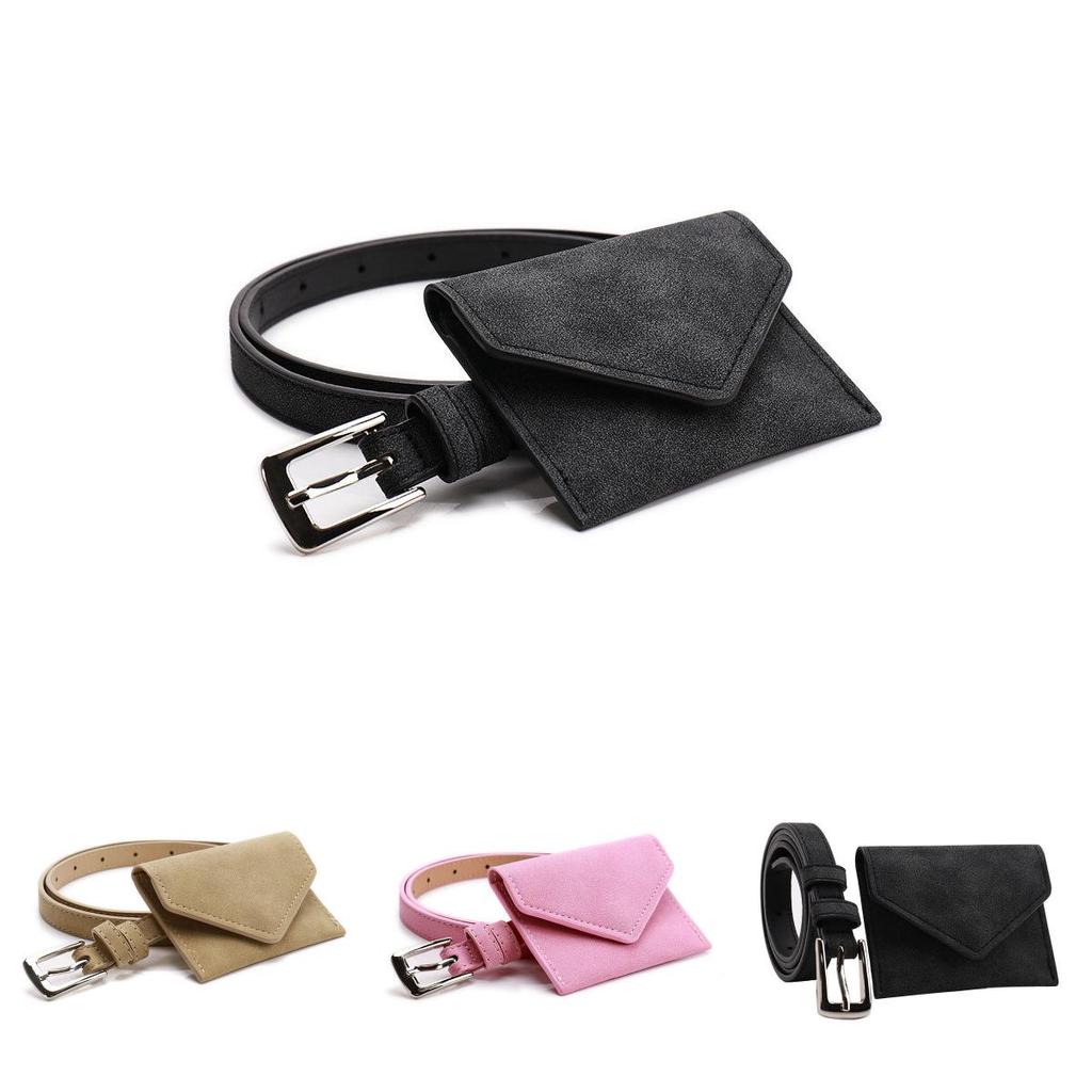 Womens Suede Waist Purse With Solid Color Design For Modern And Chic Street Style