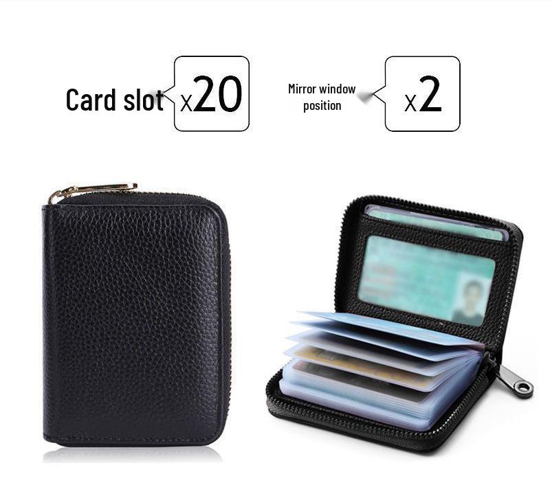 Men's and Women's Anti-Theft Accordion Card Holder with Large Capacity, Anti-Magnetic Protection, and Multi-Card Slots.
