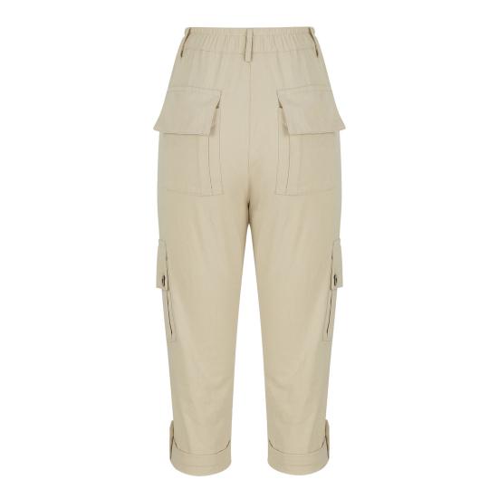 Women's Capris Cargo Joggers Mid Rise Cropped Cargo Pants Summer Quick Dry Hiking Pants with Multi Pockets