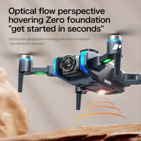 Remote Control Drone LCD Display Dual Cameras Optical Flow Hovering GPS Positioning 5G WiFi Aerial Drone Kids