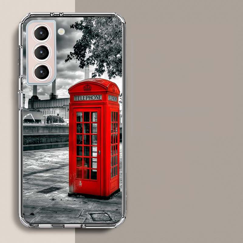 london Bus England Telephone Phone Case For Samsung A17 A56 A36 A26 A16 A55 A35 A25 A15 A05S Galaxy A71 A51 A41 A31 A21S A70 A50