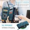 For Samsung Galaxy S25 Edge S24 S23 S22 Ultra Case, Durable PU Leather Magnetic Flip Strap Wristlet Zipper Card Holder Wallet