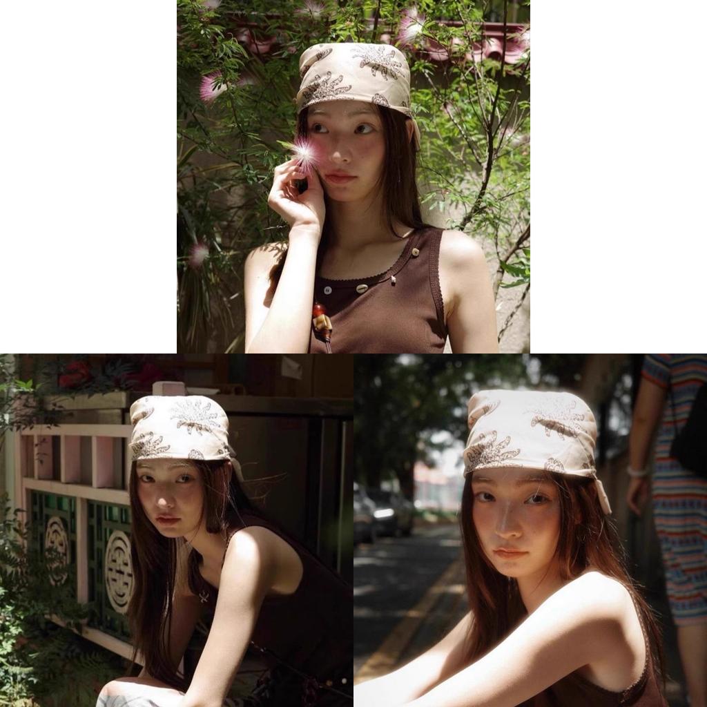 Sunflower Print Vintage Headscarf For Women Hip Hop Street Style Summer Accessory
