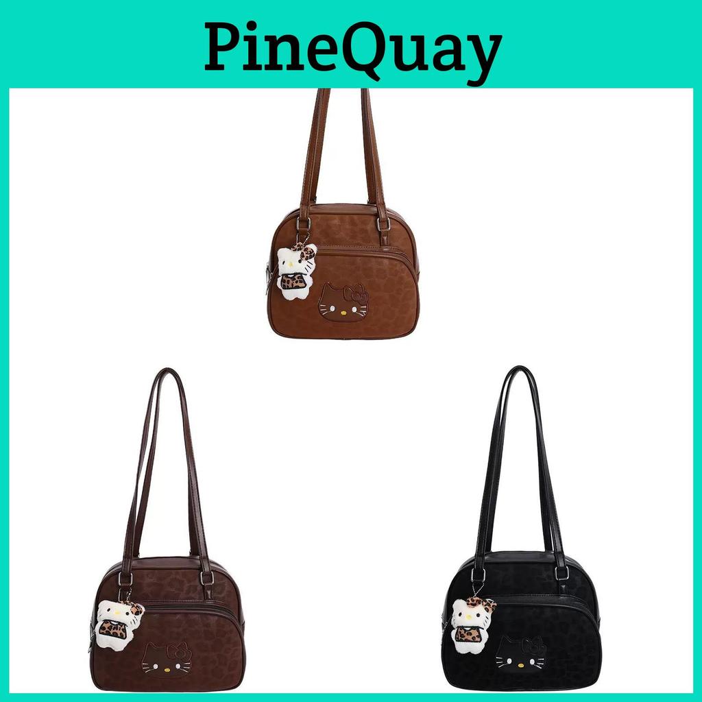 Retro Leopard Print Backpack Pu Cartoon Cute Casual Bag For Women And Men