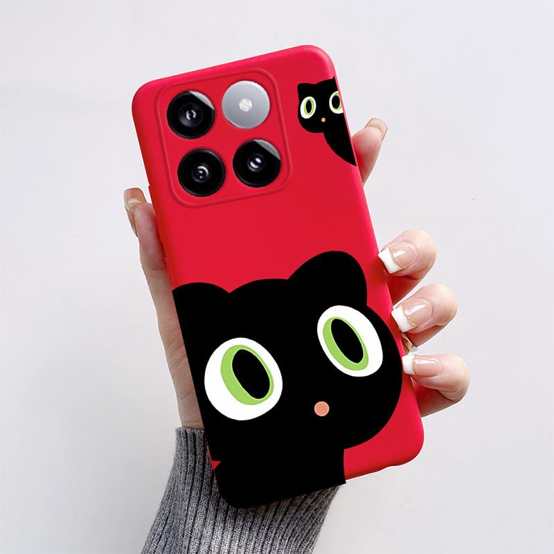 For Xiaomi Mi 14T Pro Case Cute Cartoon Cat Dog Fox Painted Cover Silicone Phone Case For Xiaomi 14T Pro 14TPro Mi14T Soft Funda