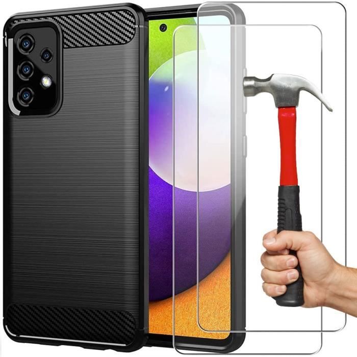 Coque de Téléphone - PROSHOP - pour Samsung A12 - Coque Souple - Haute Résistance - avec 2 Verres Trempés