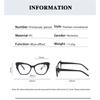 Cat Eye Reading Glasses for Women Fashionable Trendy Prescription Eyewear Anti Blue Light hyperopia Correction Eyeglass +1+1.5+2