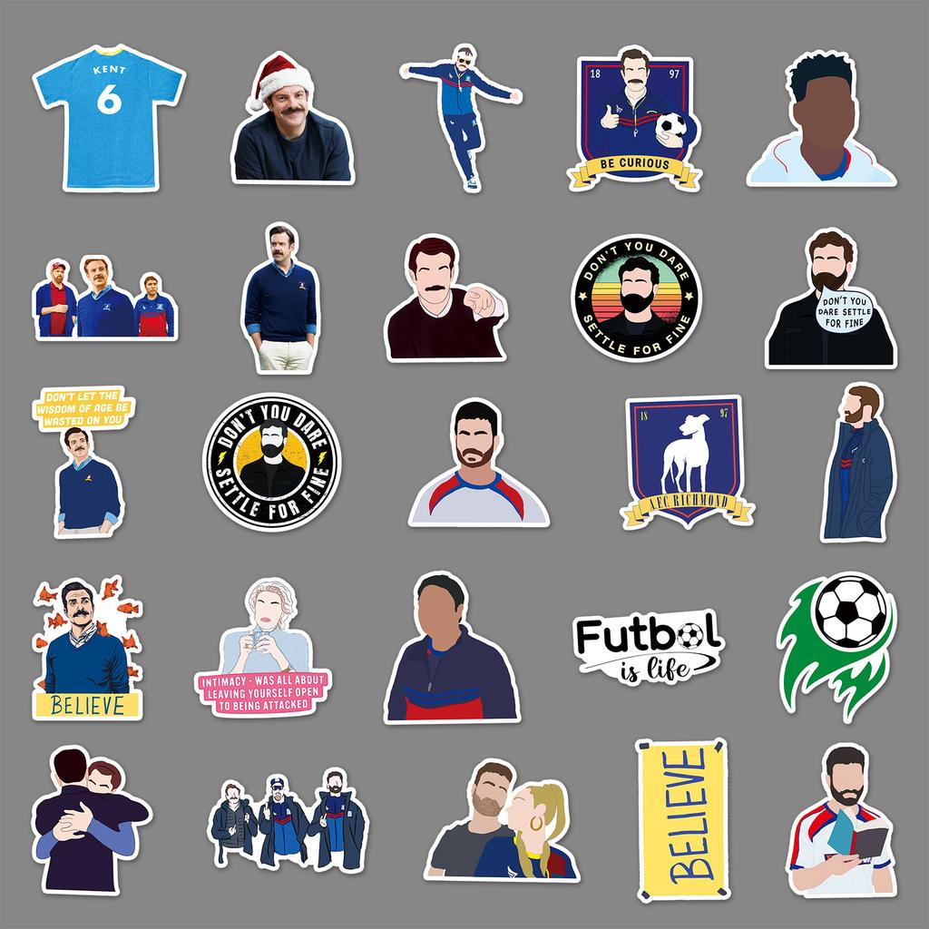50 Pictures of Football Coach Graffiti Personalized American Drama Creative Guka DIY Skateboard Suitcase Stickers Waterproof