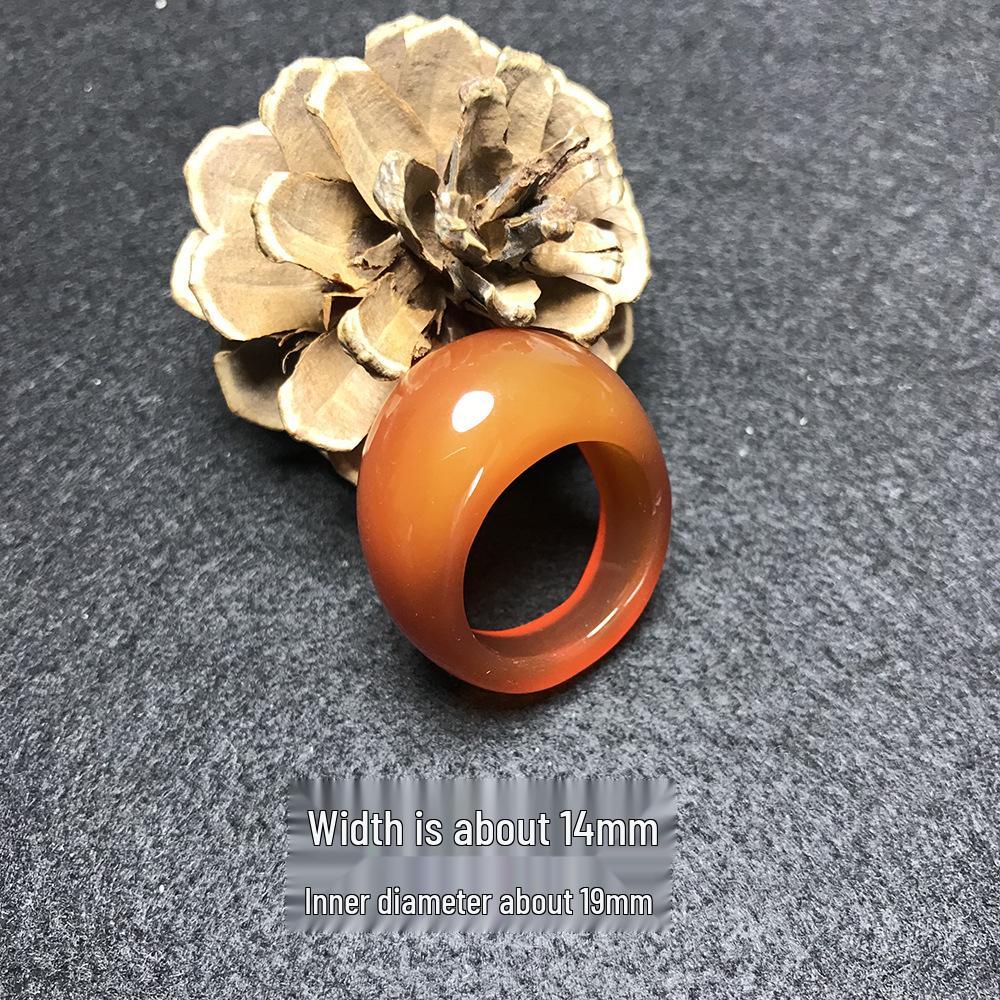 Men's and Women's Large Agate Chalcedony Thumb Rings - Promotional Jade Style