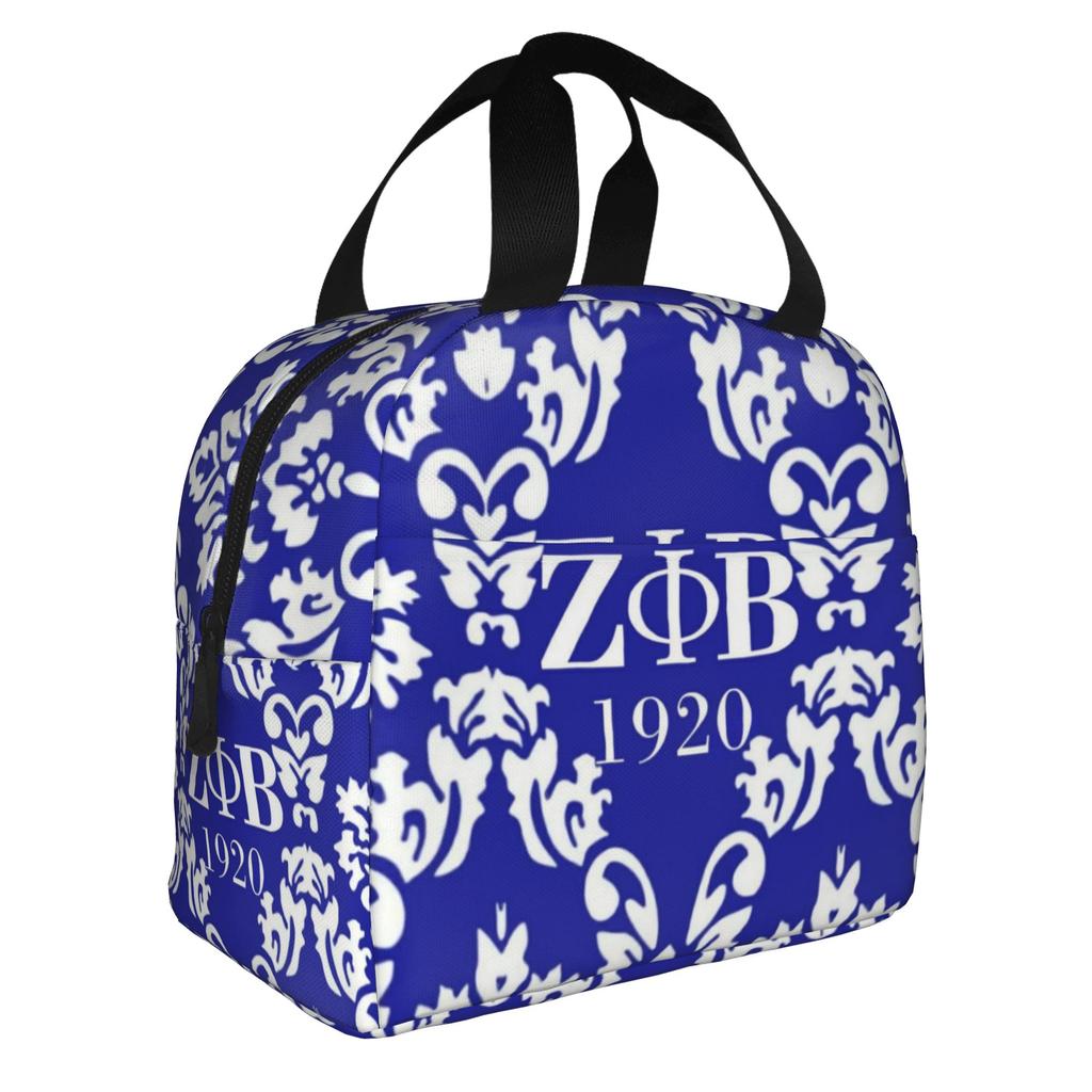 Zeta Phi Beta Sorority Logo Insulated Lunch Bags for School Office Greek Letter1920 Leakproof Thermal Cooler Bento Box Women Men