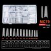 600pcs Transparent Full Cover Nail Tips with Scale Line - No Filing Needed, Traceless, Removable, Wearable False Fingernail Stickers in Box.