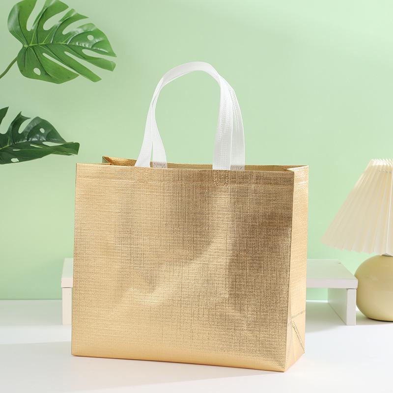 Iridescent Non-woven Tote Bag for Shopping, Clothing, and Gifts