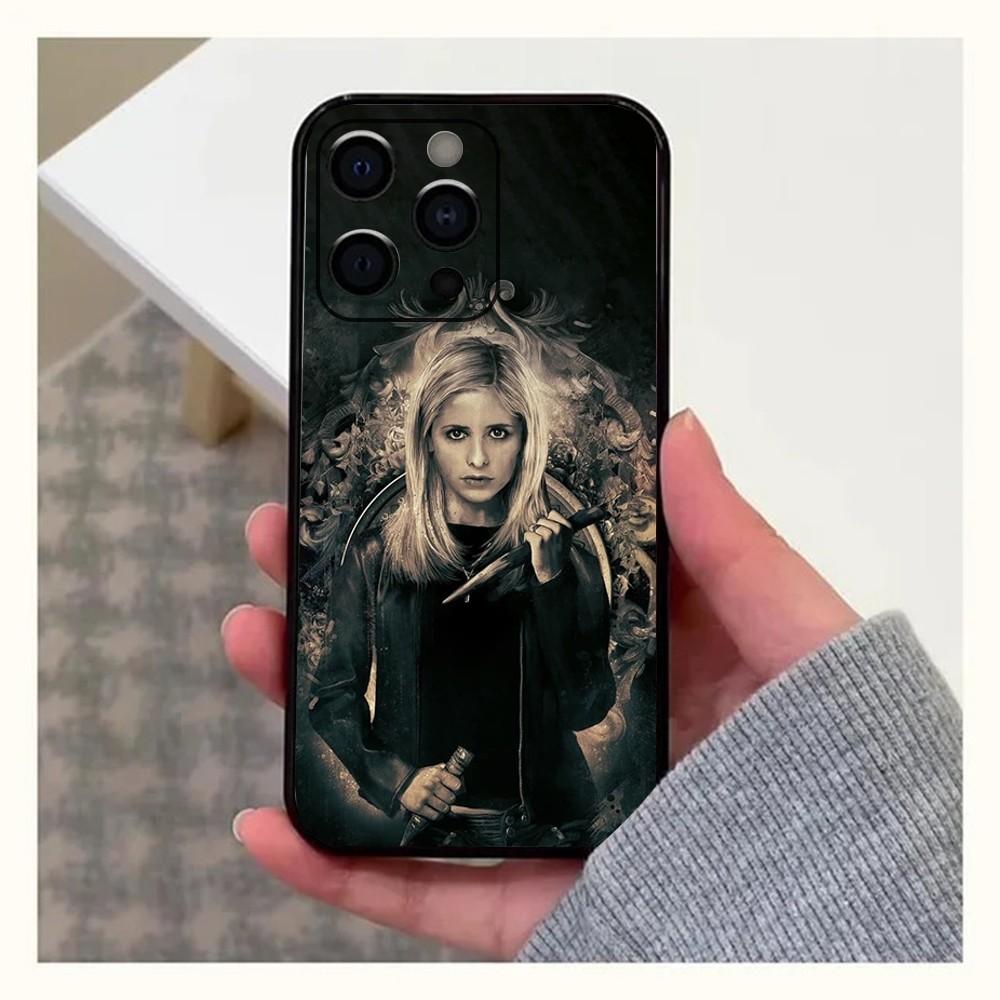 

B-Buffy the Vampire Slayer Phone Case For Apple iPhone 15,14,13,12,11,Pro,X,XS,Max,XR,Plus,Mini Soft Black Cover iPhone14Pro