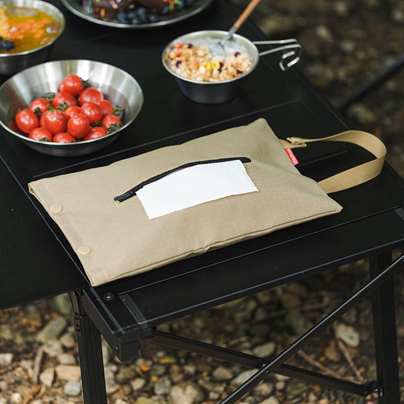 Outdoor Camping Tissue Storage Bag Portable Tissue Storage Box For Picnic With Handle Household Hanging Tissue Bags With Zipper