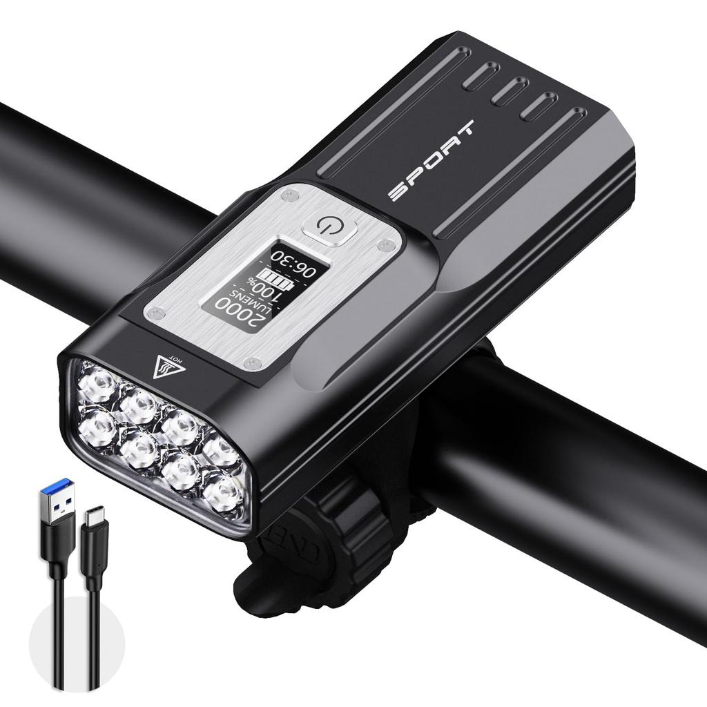 BOSIWO Bicycle USB Mobile High IPX5 Aluminum Alloy PSE Can also be used as a Power Outage Earthquake Night Fishing Light, High-Capacity 10,000mAh,