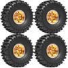 4pcs OD 63mm 1.0" Metal Beadlock Wheel Tire Set For 1/18 RC Crawler Car TRX4M SCX24 Upgrade Parts Accessories