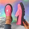 Fashion 2025 Spring New Pu Leather Loafers Women Vintage Soft Bottom Med Heel Pumps Ladies Outdoor Wear Resistant Platform Shoes Mujer