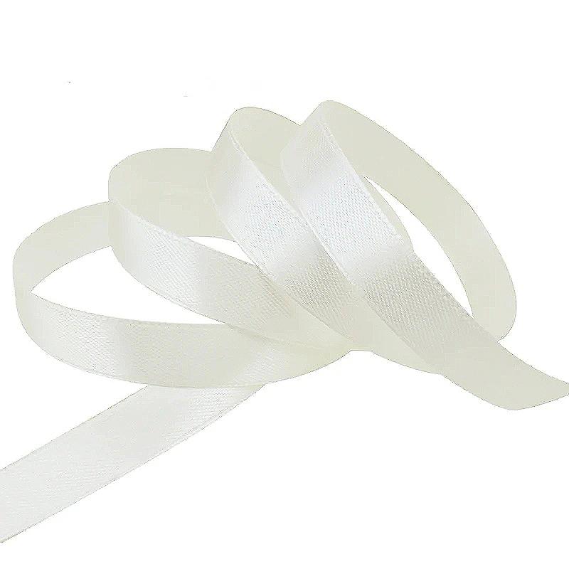 

(25 yards/roll)12mm Cream White Single Face Satin Ribbon Webbing Decoration Gift Christmas Ribbons 1.2cm бежевый